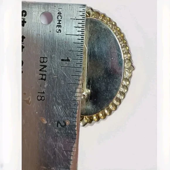 Vintage Cameo Brooch Christmas Candy Cane Pin Pendant Jewelry Holiday Festive - Picture 5 of 6